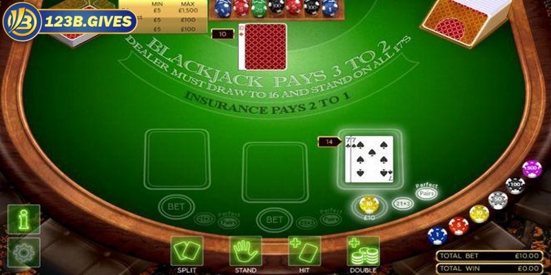 Blackjack hot hit trong sảnh Casino 123B 