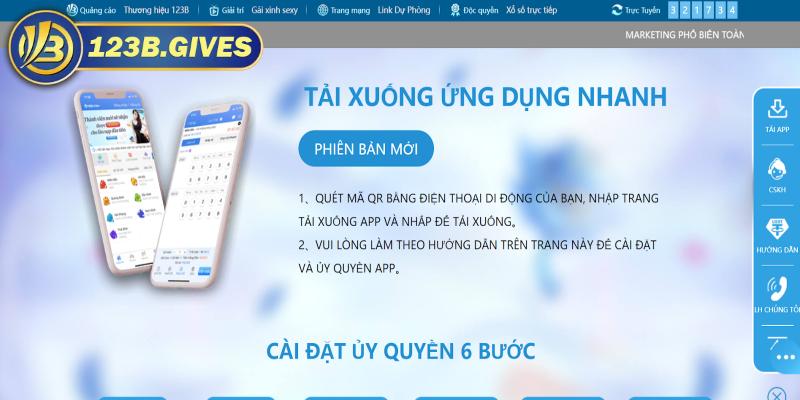 Tải app 123B giúp người chơi cá cược dễ dàng